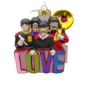 Kat Annie St Peppers Band Beatles glass Christmas tree ornament NEW Love